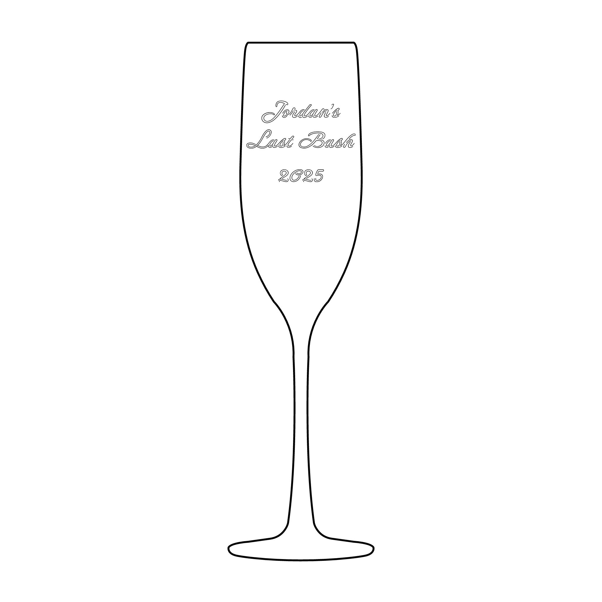 Engraved Champagne Glass - Personalized Birthday, Wedding, Anniversary Gift, Toasting Flute, Custom Event Celebrate
